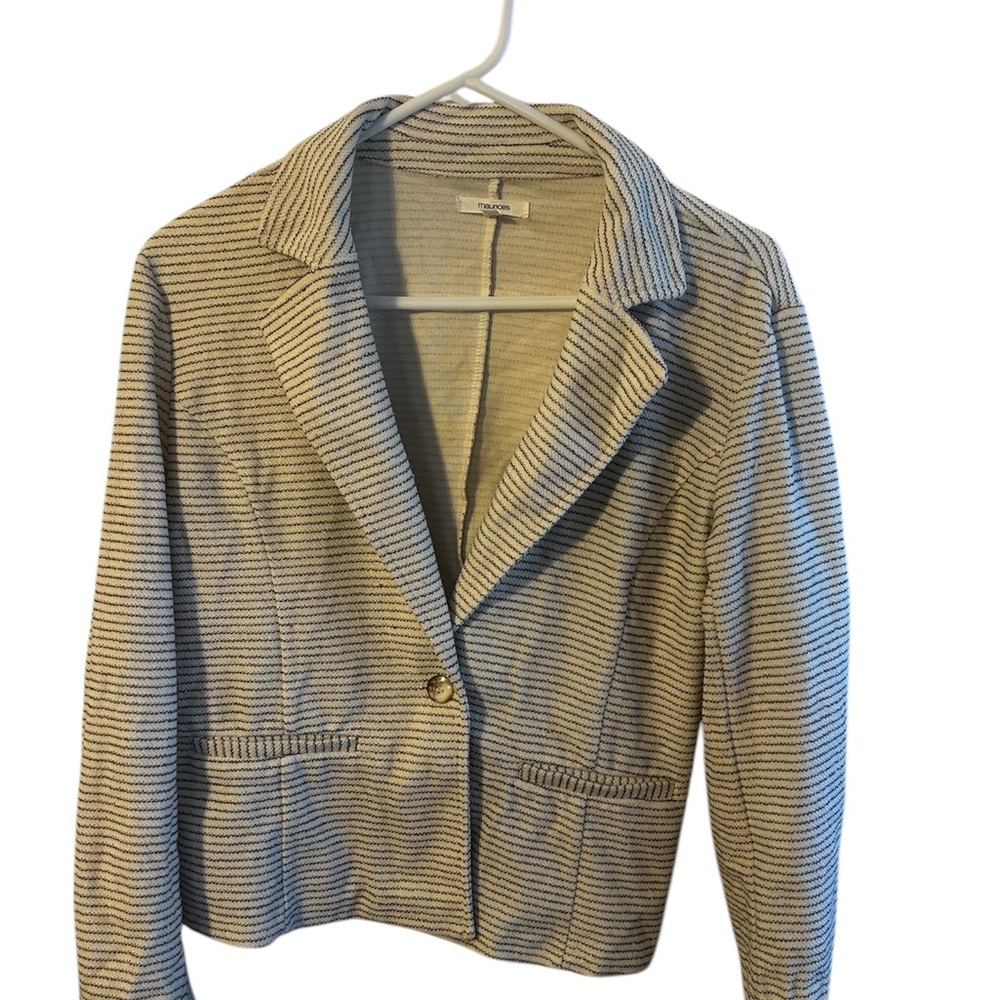 Women's Striped Jacket - Black and White